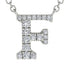 Diamond Gold Initial Necklace - F